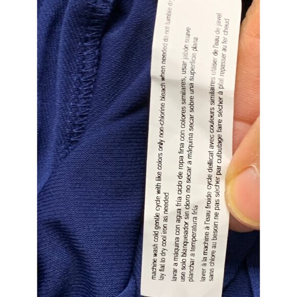 Eloquii Women's Blue Twist Front Long Sleeve Dress Size 16 NWT 7242 Midi Pleat - Picture 6 of 9